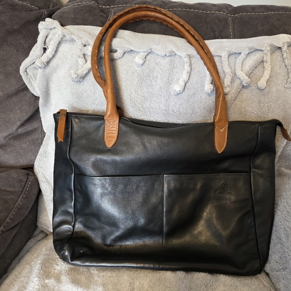 Anonimo Fiorentino Black Leather Tote